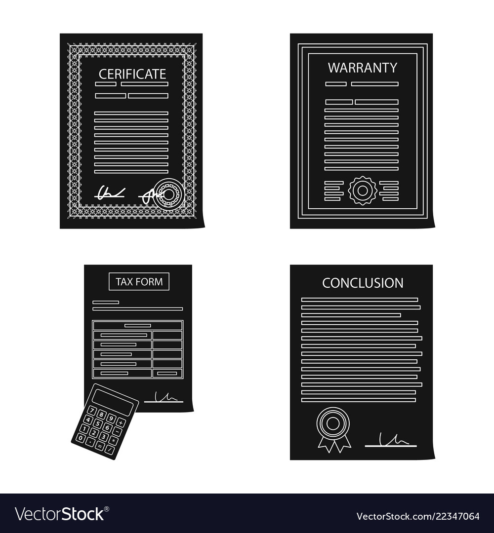 Design of form and document sign set