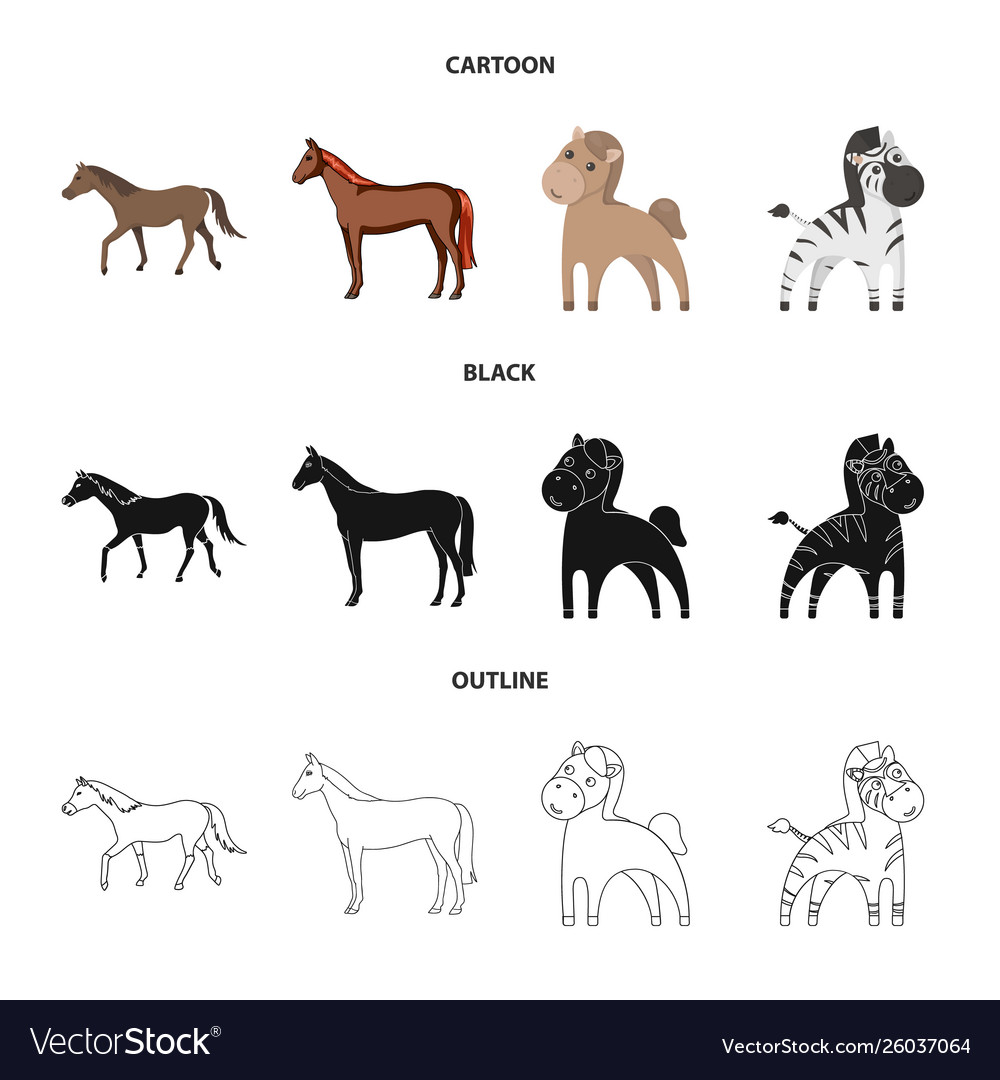 Design trot and running symbol set