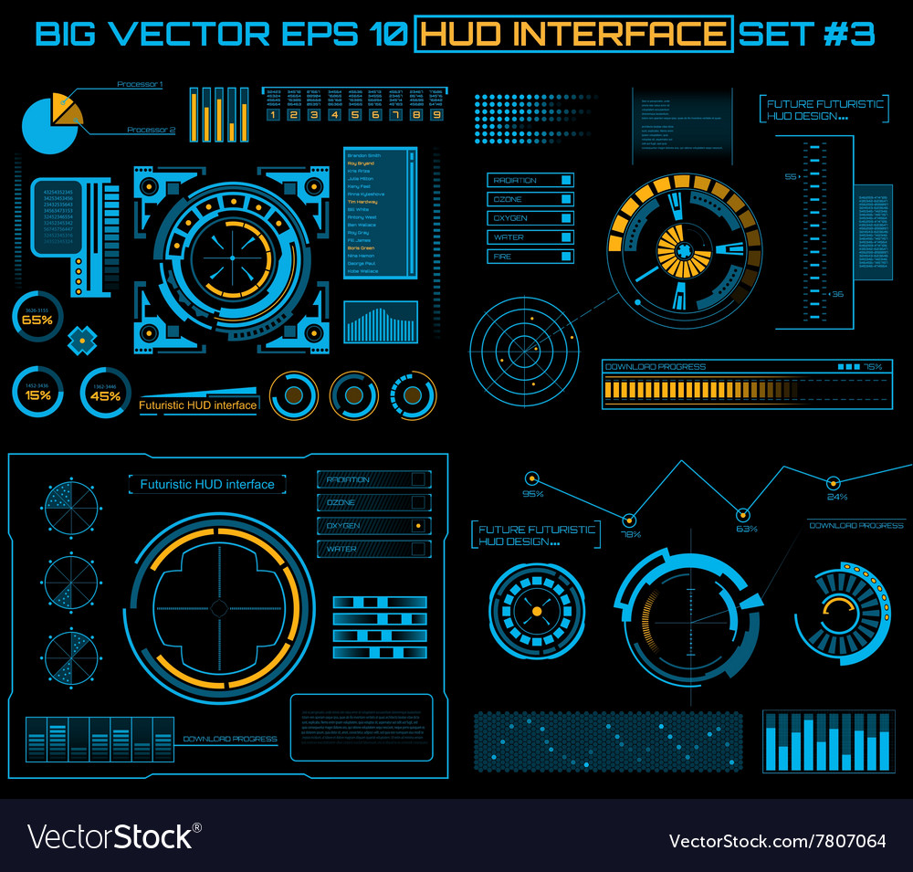 Graphic touch user interface hud