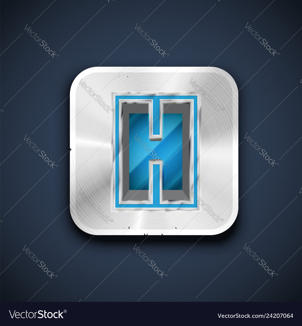 Metallic 3d character from a font set