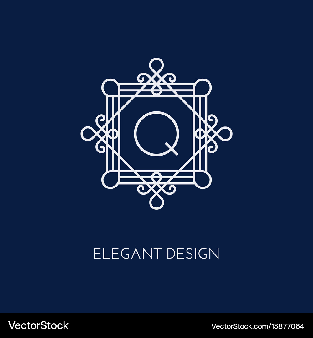 Monogram design template Royalty Free Vector Image