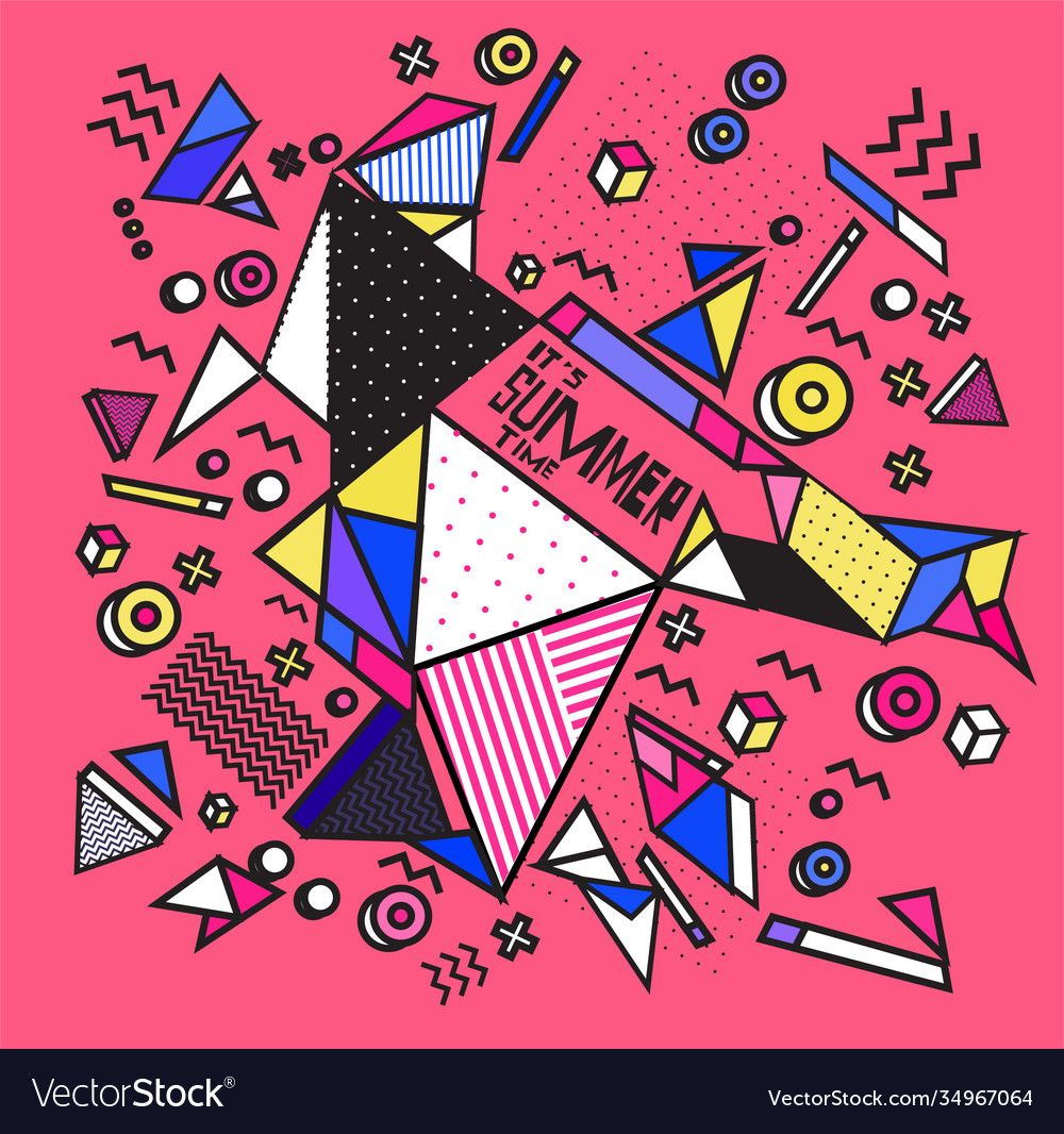 Triangle geometric forms for summer design event