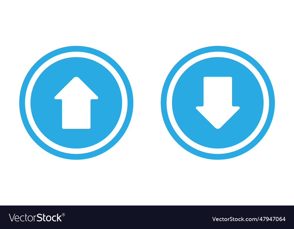 Up and down arrow icon Royalty Free Vector Image