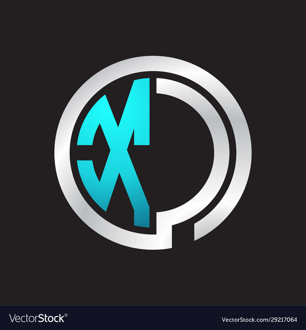 Xc initial logo linked circle monogram