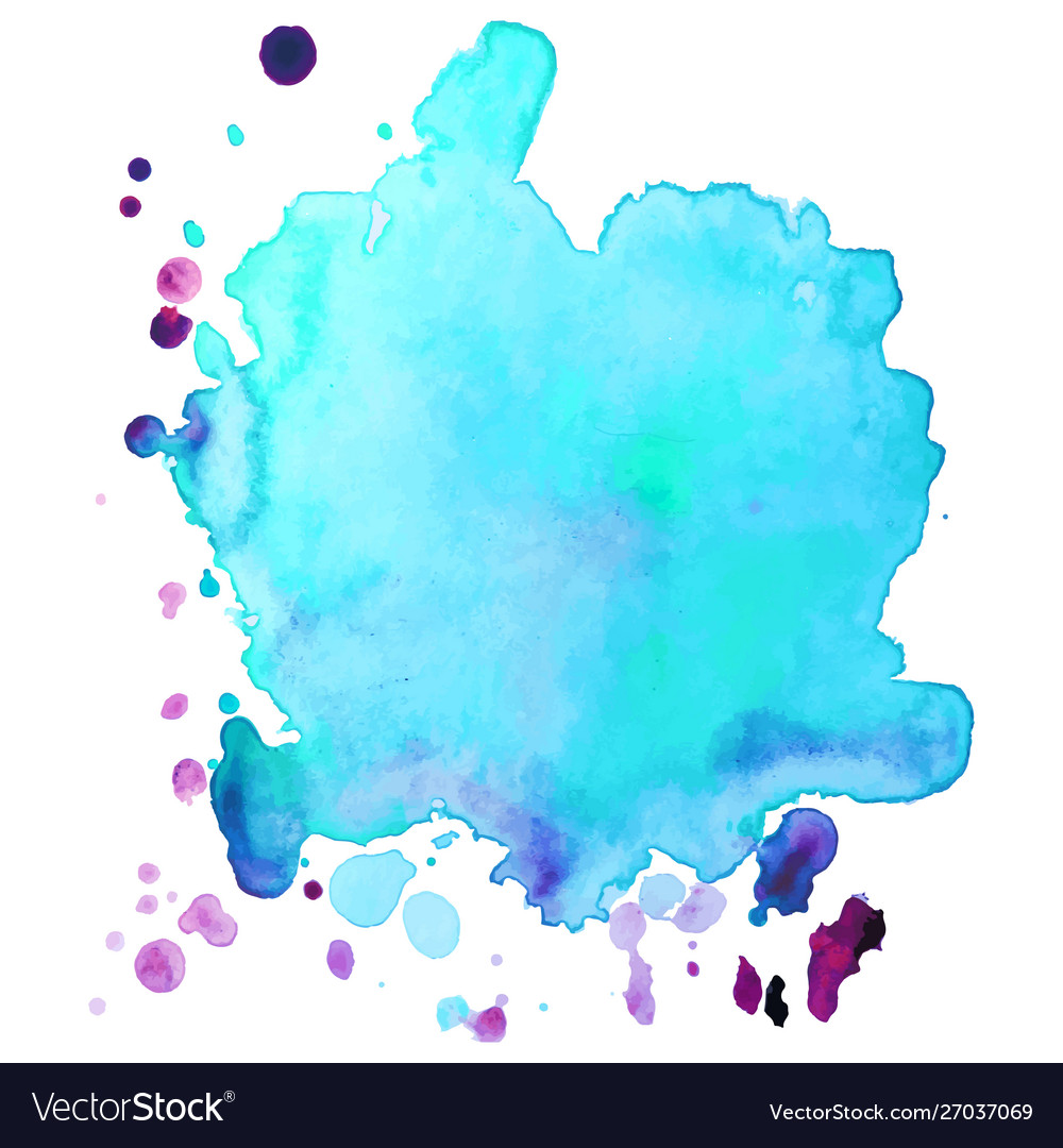 Abstrakter isolierter Aquarellfleck vector image Abstrakter isolierter Aquarellfleck
