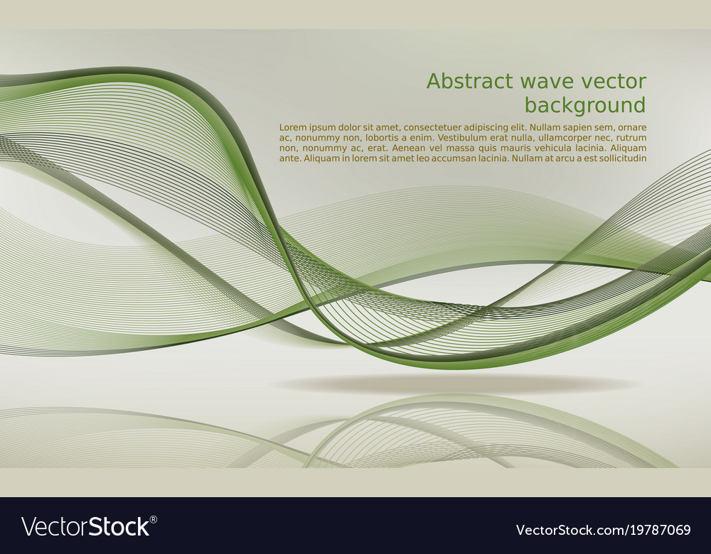 Abstract wave background in green color