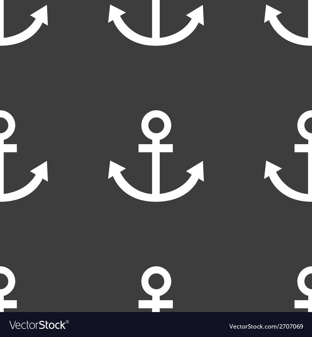 Anchor web icon flat design seamless pattern