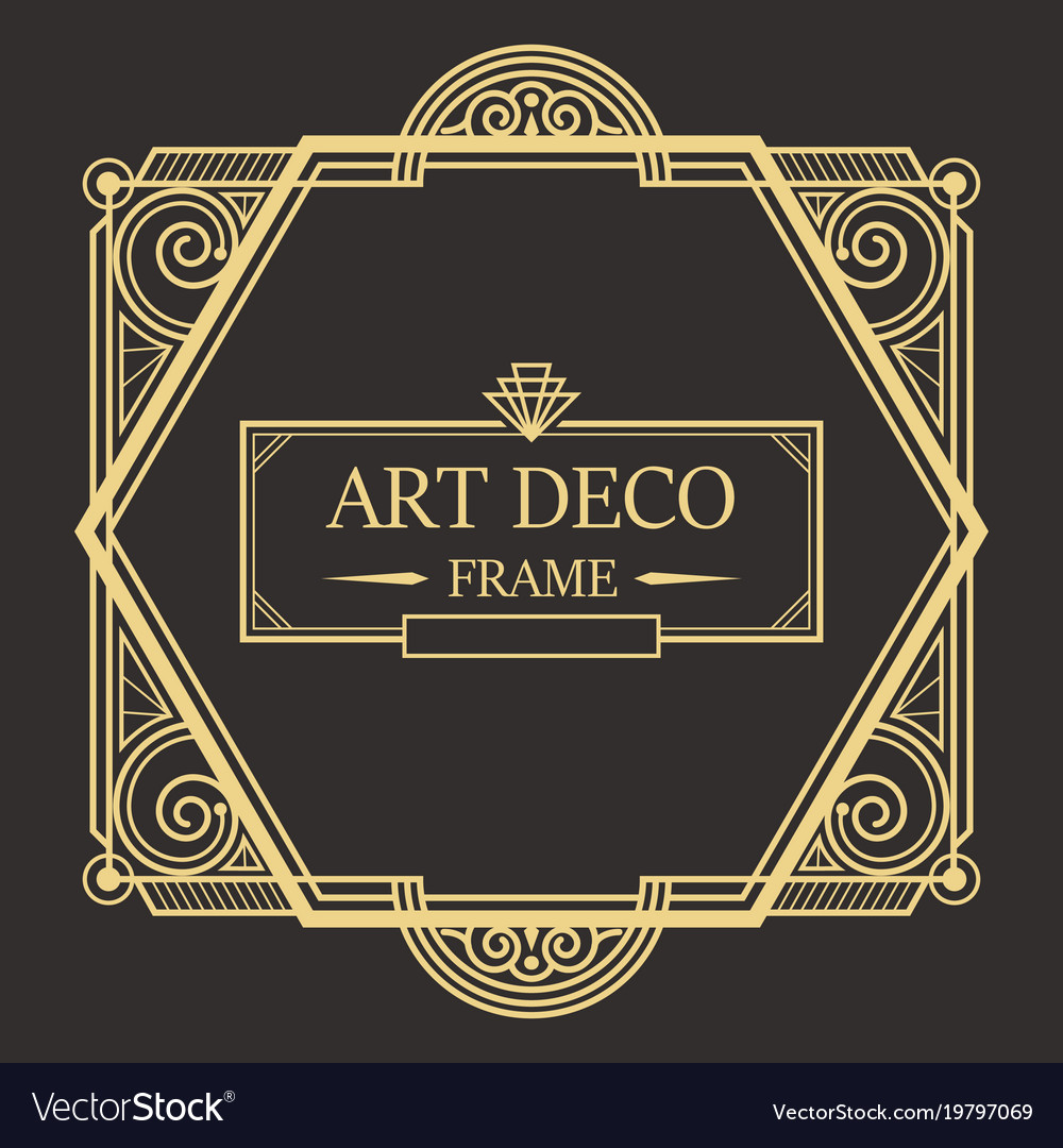 Art deco border frame