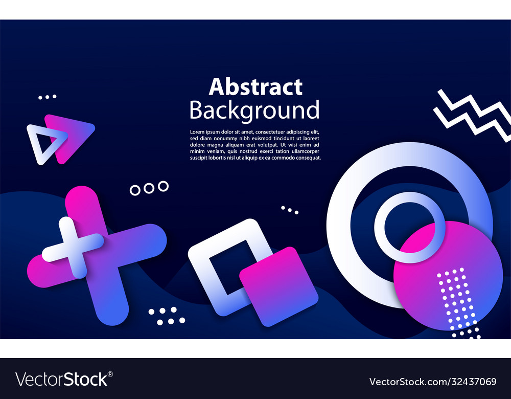 Blue background with random geometric shape