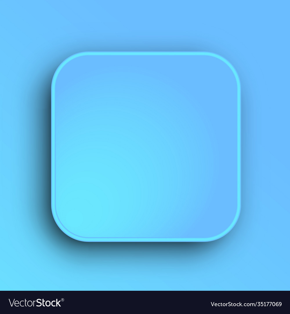Blue material texture template button web icon vector image Blue material texture template button web icon
