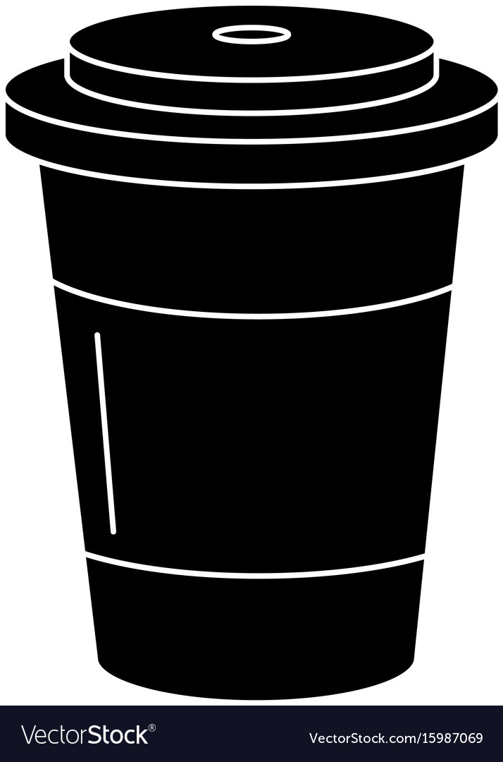 Coffee in plastic cup Royalty Free Vector Image