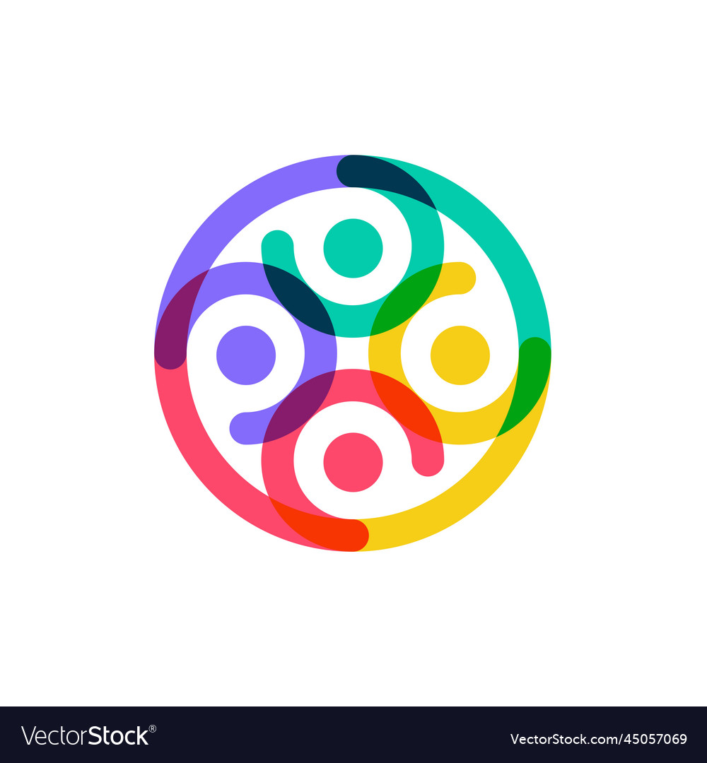 Colorful logo design concept people