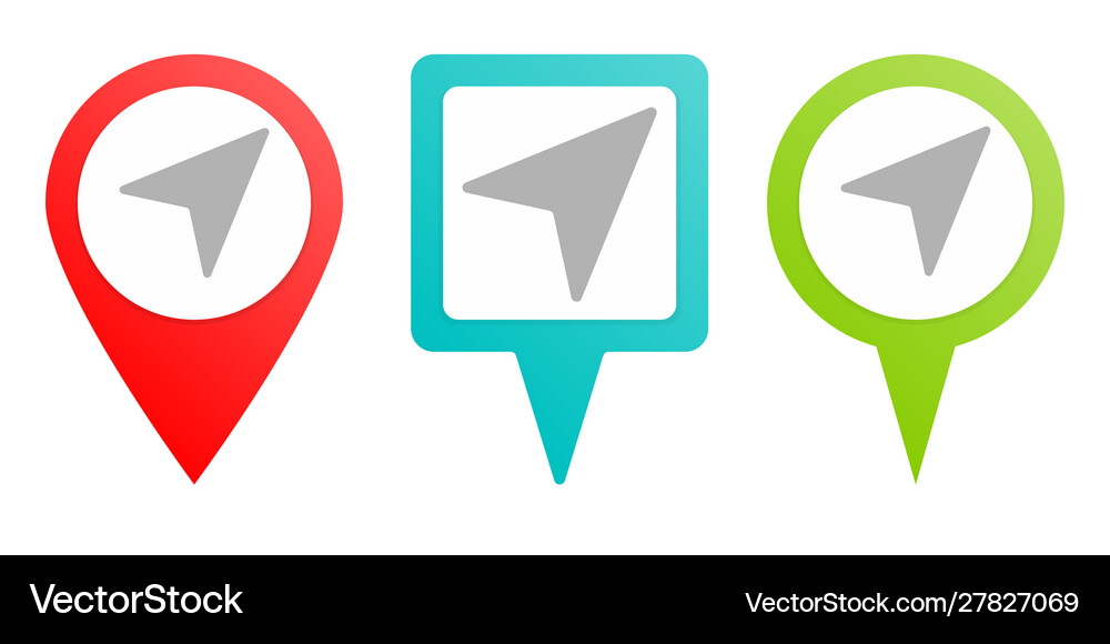 Cursor pin icon multicolor Royalty Free Vector Image