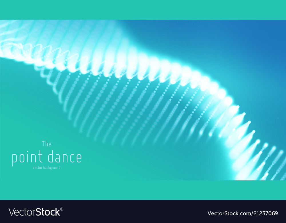 Cyan Particle Wave Data Flow