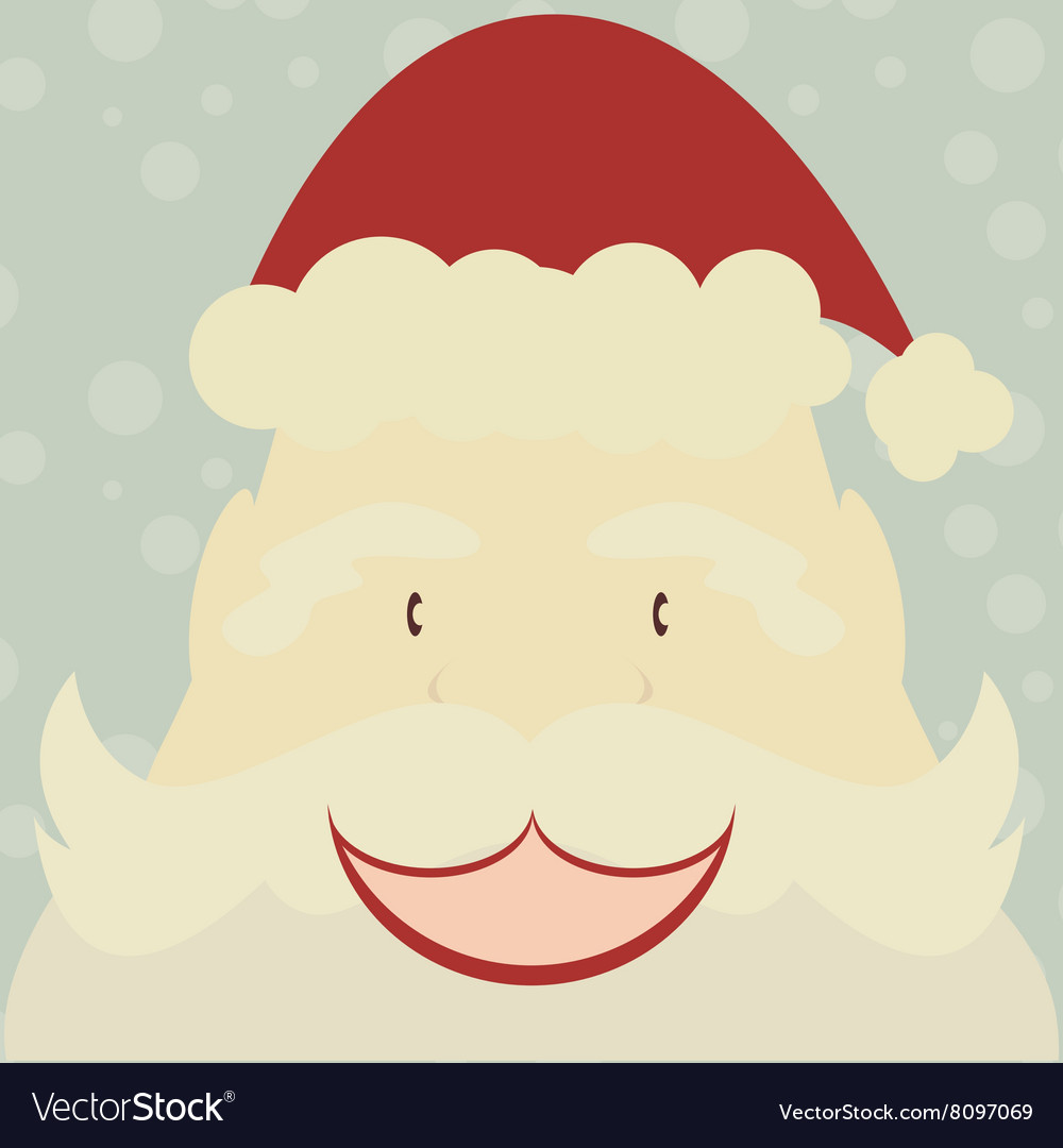 Happy santa claus with snow background