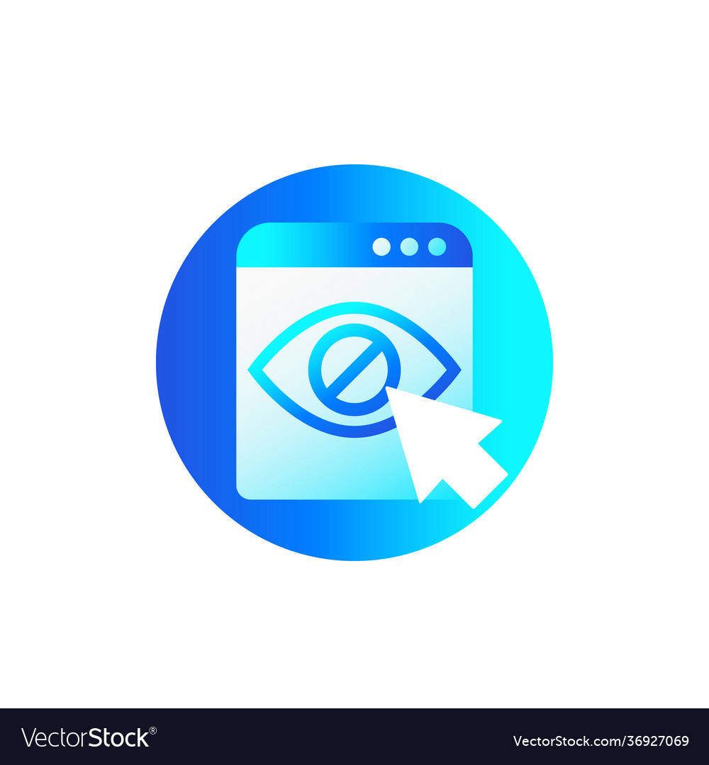 Hide hidden content icon for web