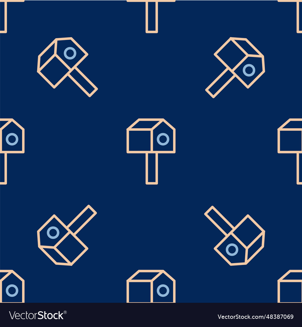 Line bird house icon isolated seamless pattern Vector Image Line bird house icon isolated seamless pattern