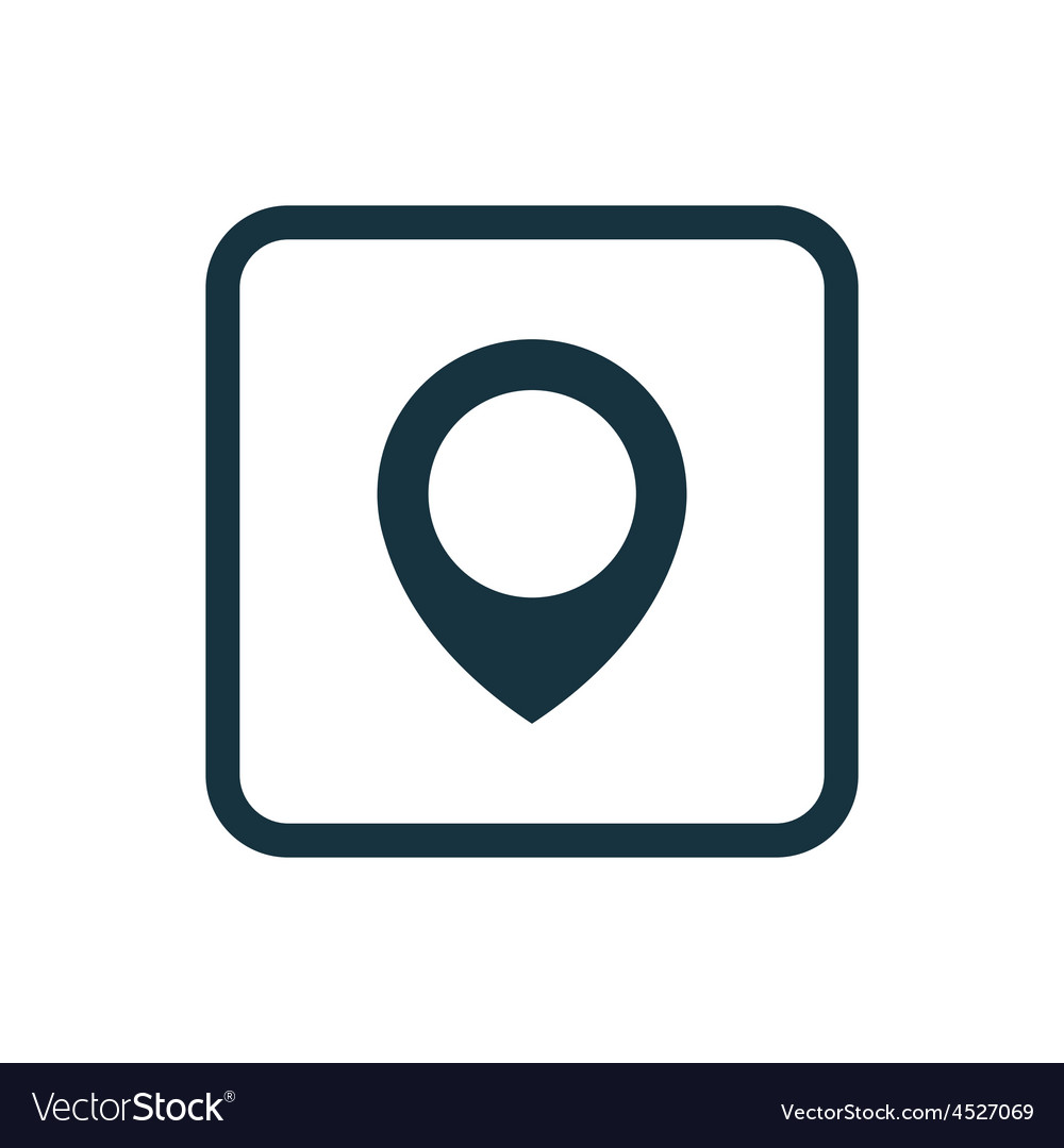 Map pin icon rounded squares button