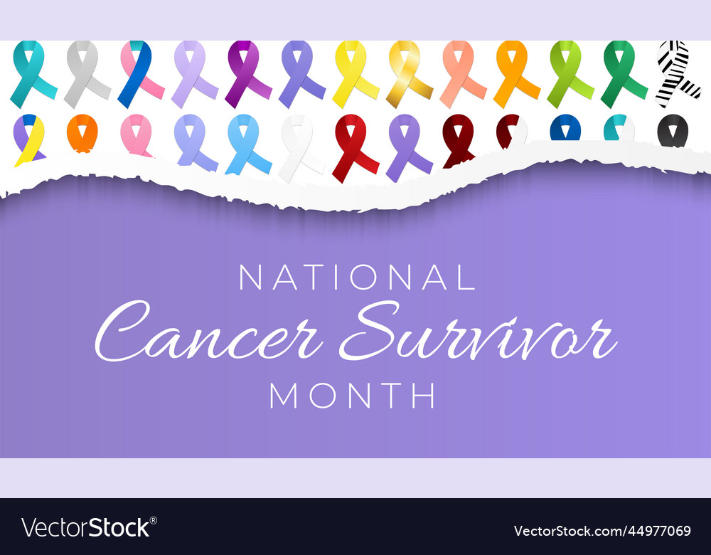 National cancer survivor awareness month Vector Image