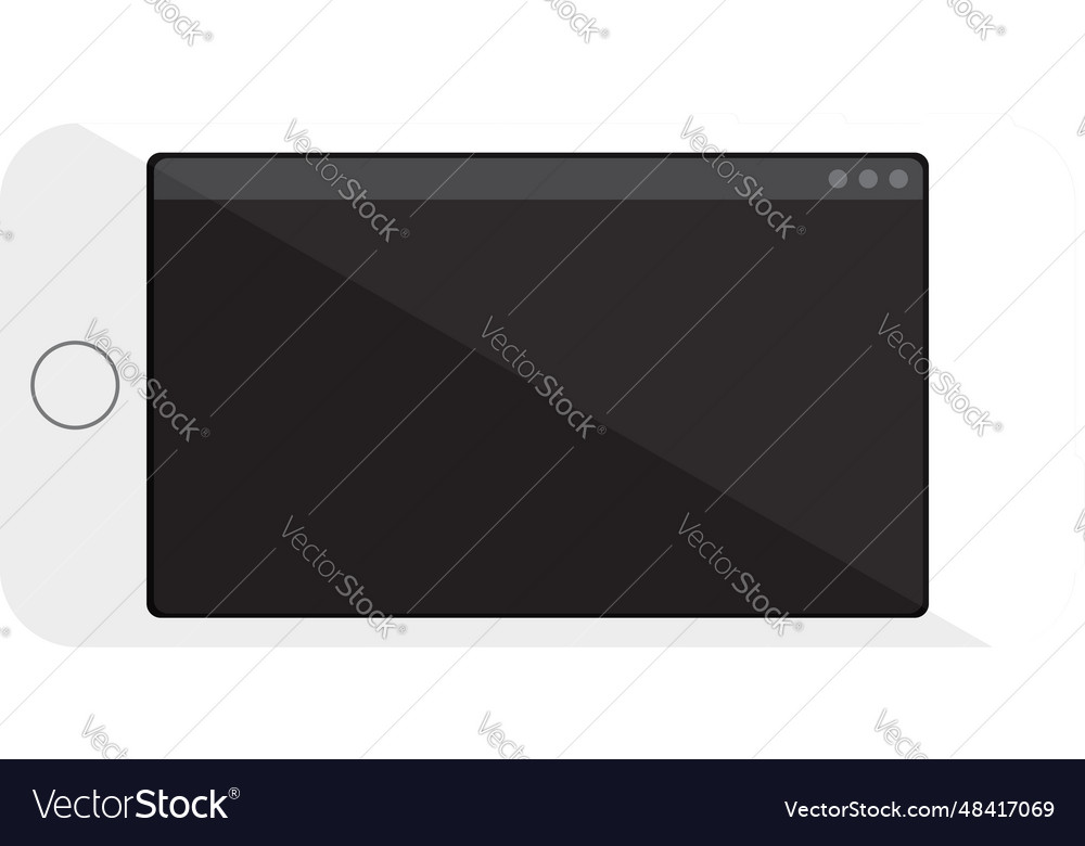 Phone with display off device for presentation vector image Phone with display off device for presentation