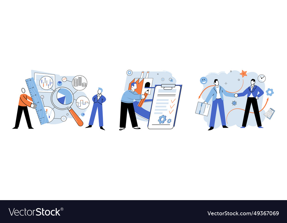 Quality control the concept vector image Quality control the concept
