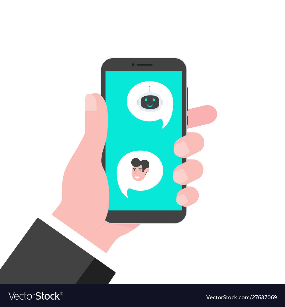 Robot chatbot icon sign flat style design Vector Image Robot chatbot icon sign flat style design