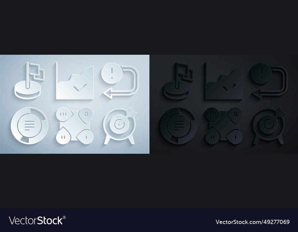 Set infographic element arrow pie chart vector image Set infographic element arrow pie chart