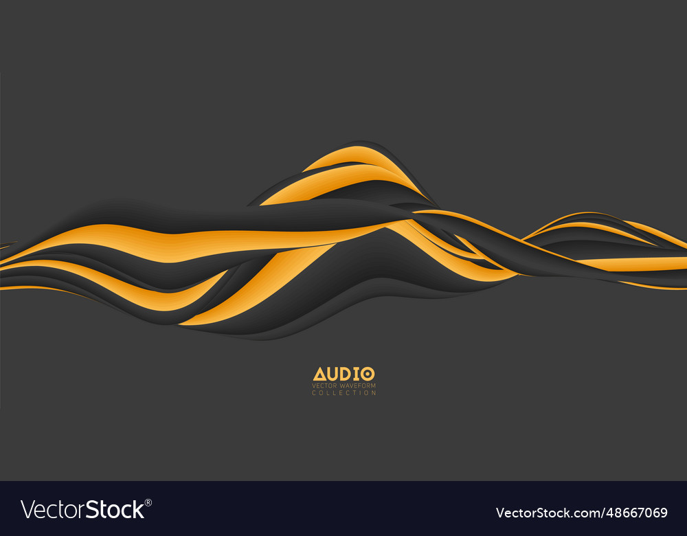 Sound wave visualiztion 3d solid waveform voice