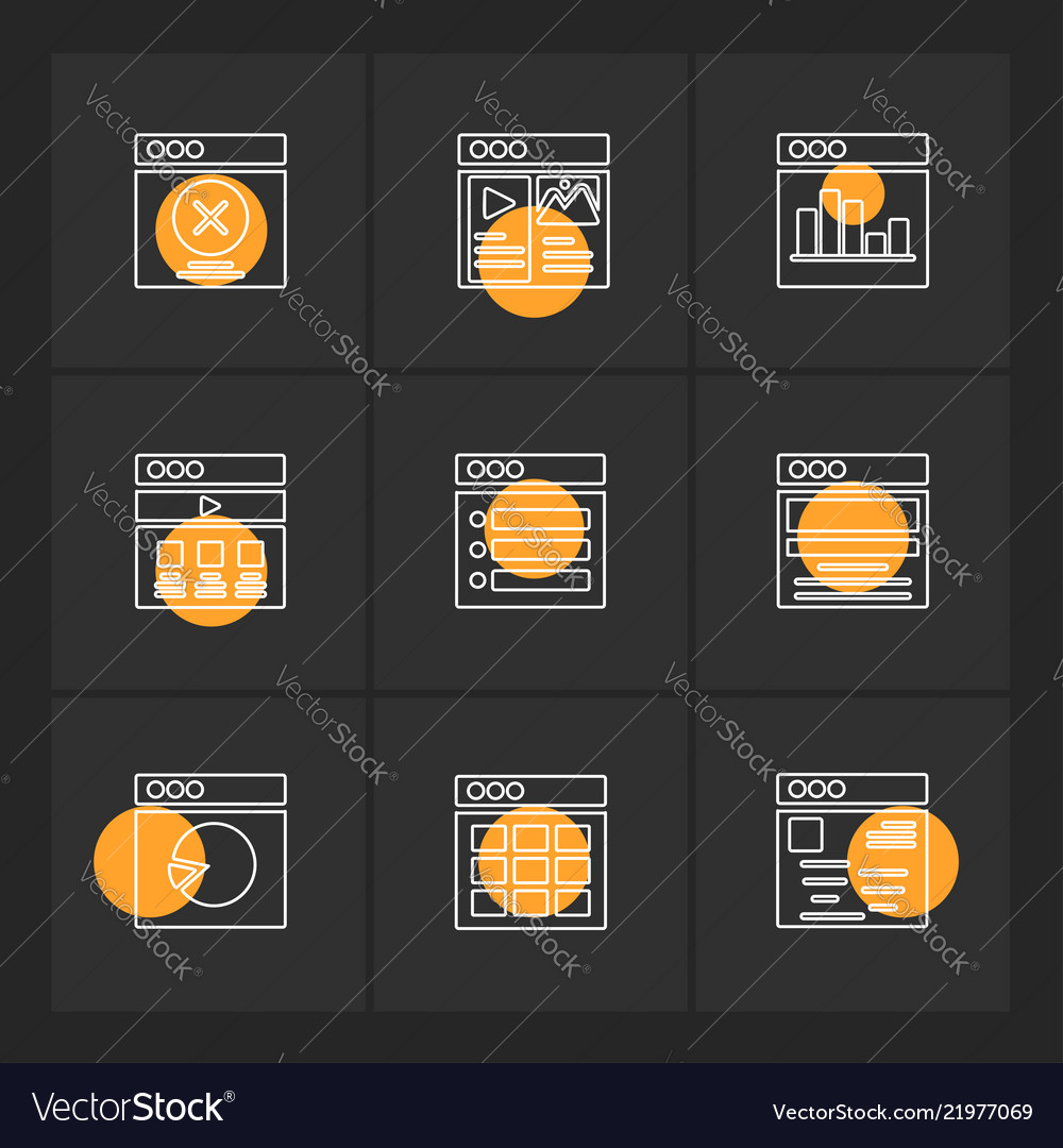 Website web user interface app eps icons