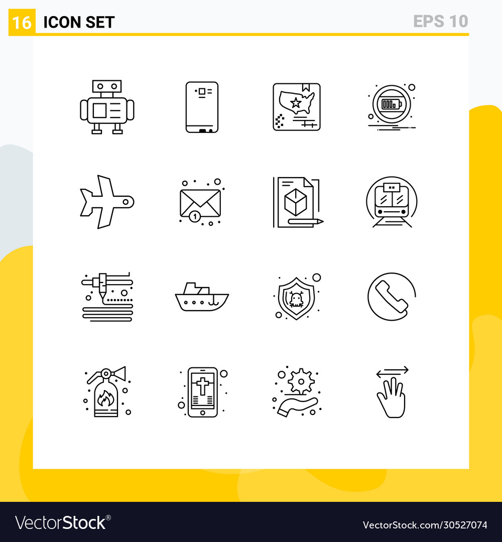 16 universal outlines set for web and mobile