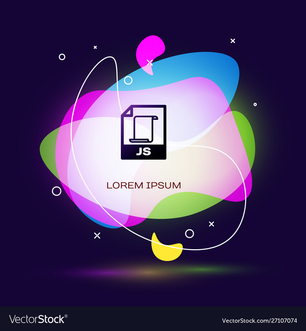 Black js file document download button icon