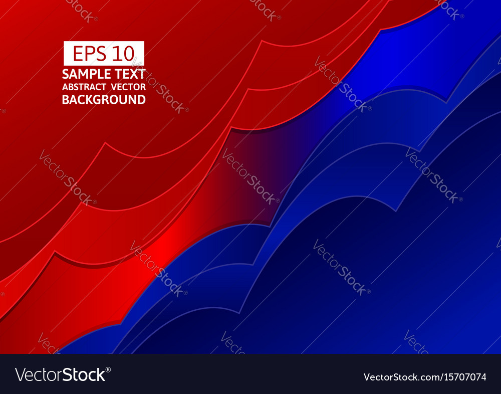 Blue and red abstract wave overlap background