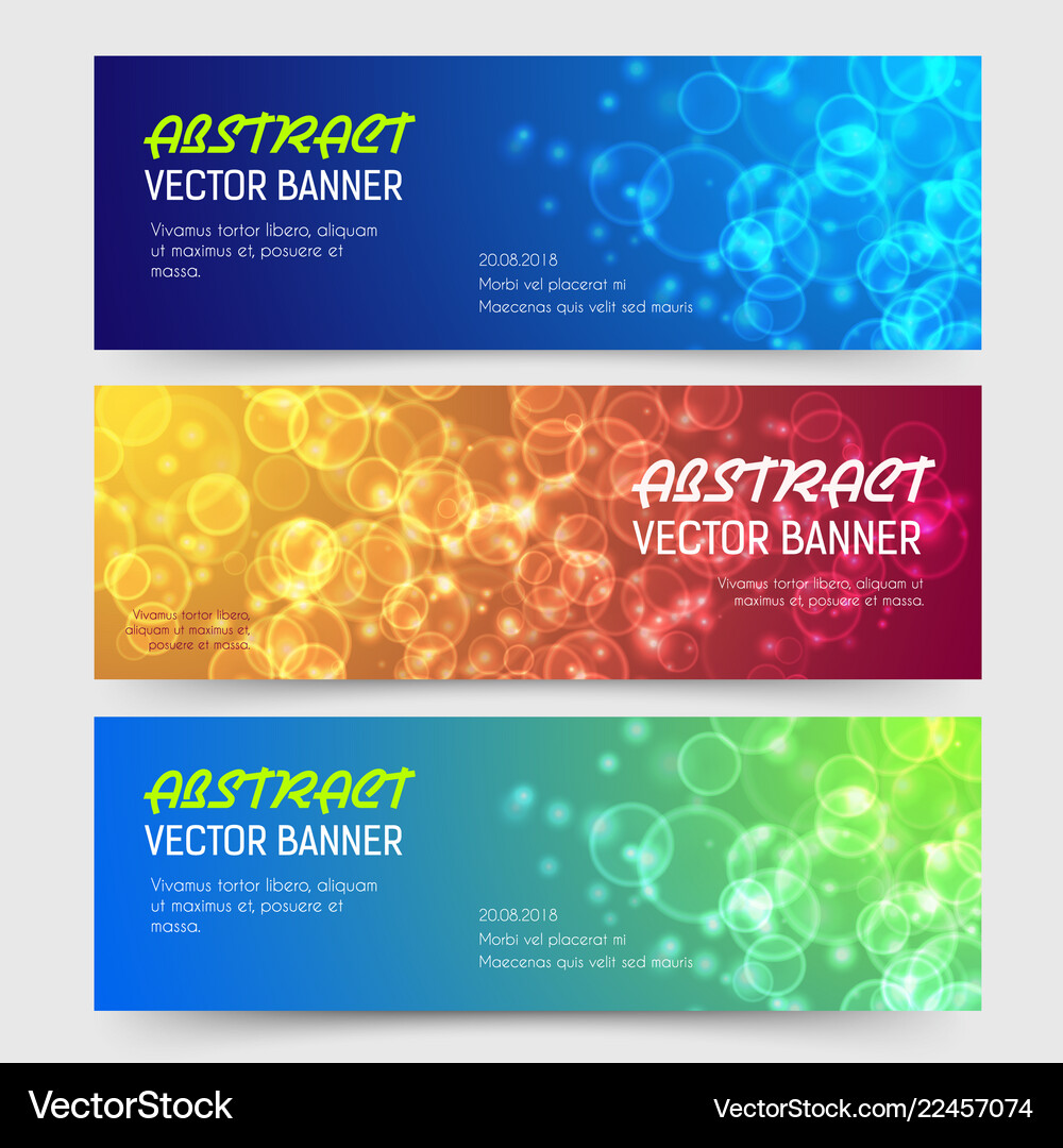 Bokeh Banner Background Design Royalty Free Vector Image