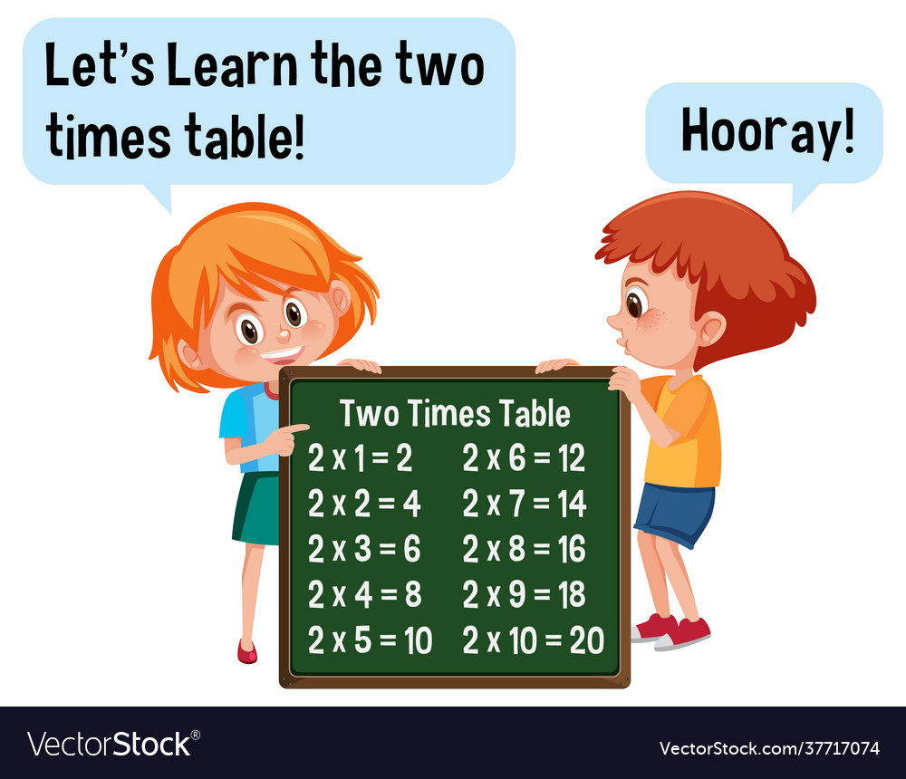 Cartoon character two kids holding times