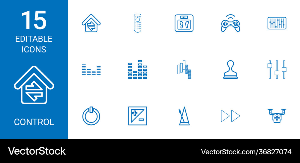 Control icons Royalty Free Vector Image - VectorStock