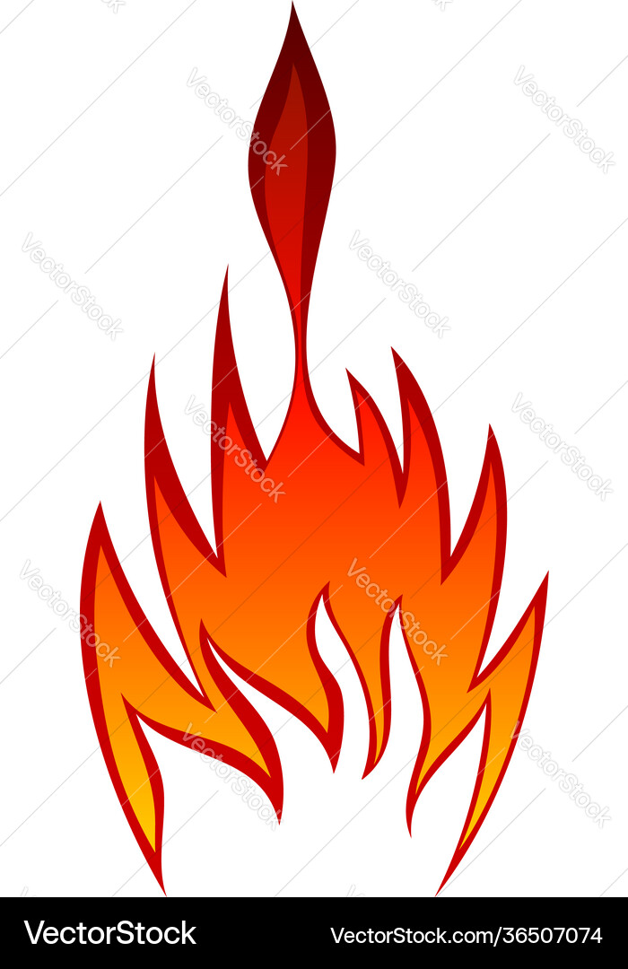 Fire flame element Royalty Free Vector Image - VectorStock