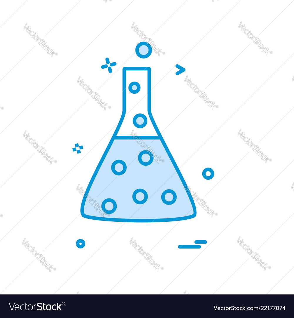 Flask icon design vector image Flask icon design