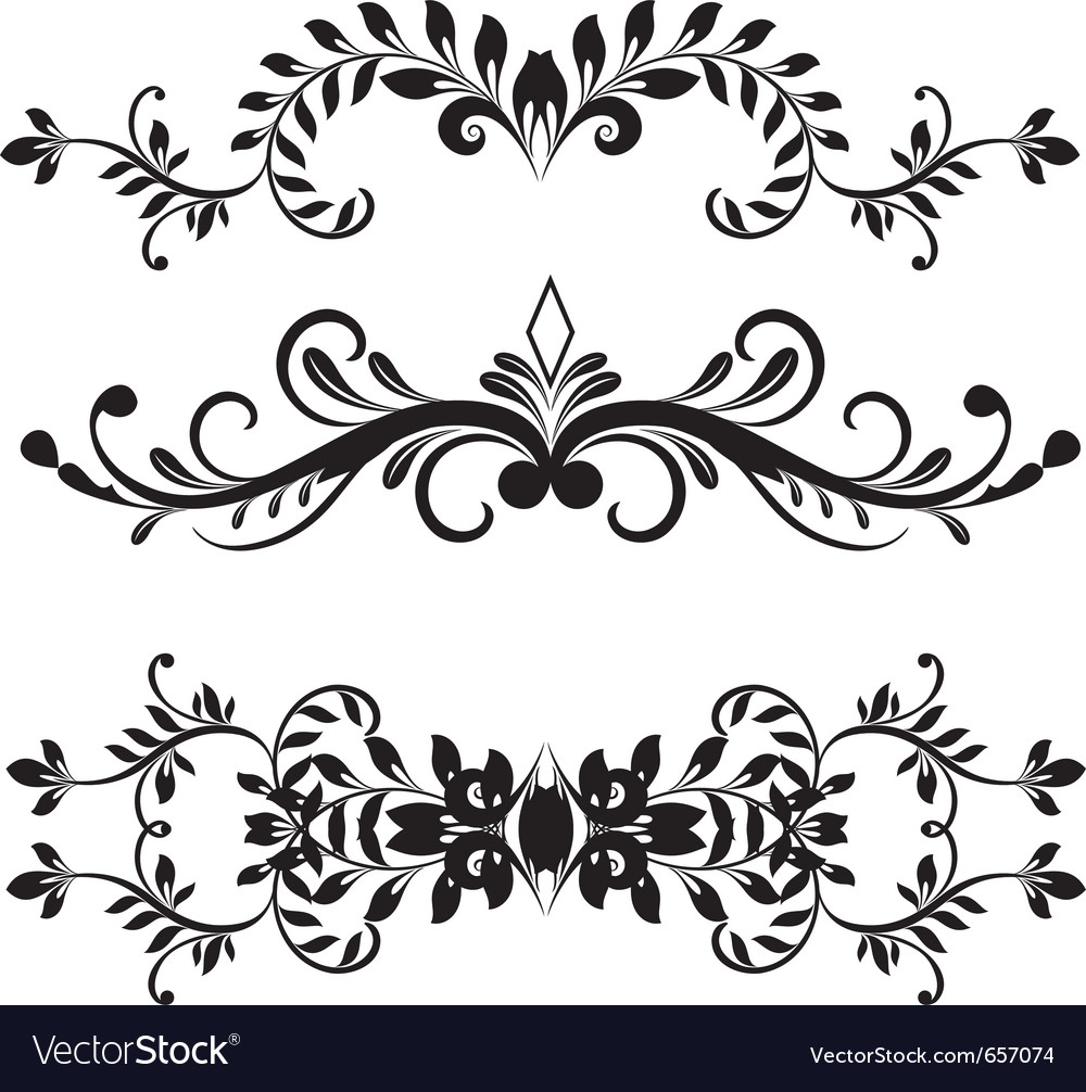 Download Floral design elements Royalty Free Vector Image