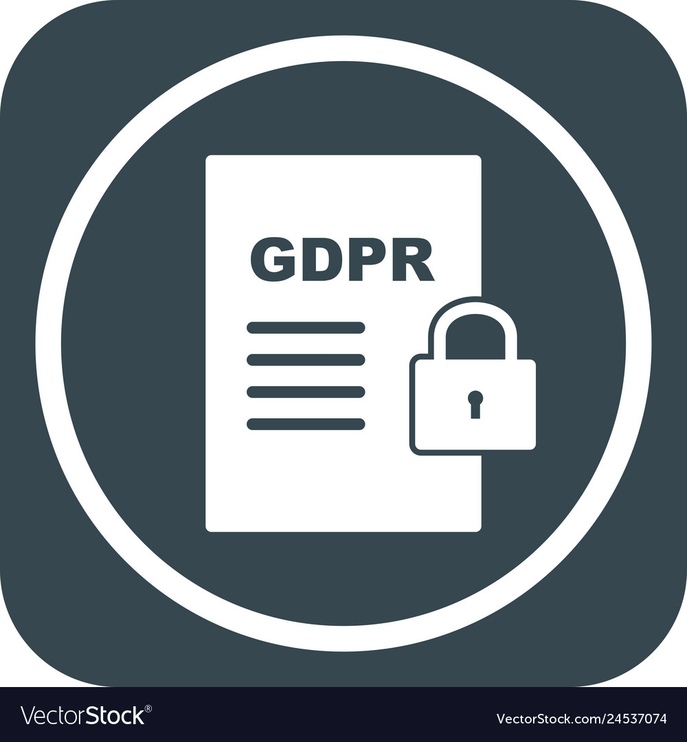 Gdpr security document icon