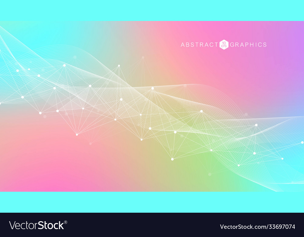 Geometric abstract background with connected line vector image Geometric abstract background with connected line