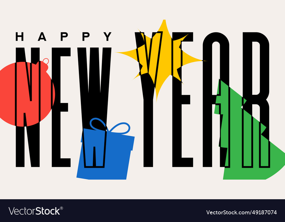 Happy new year banner template