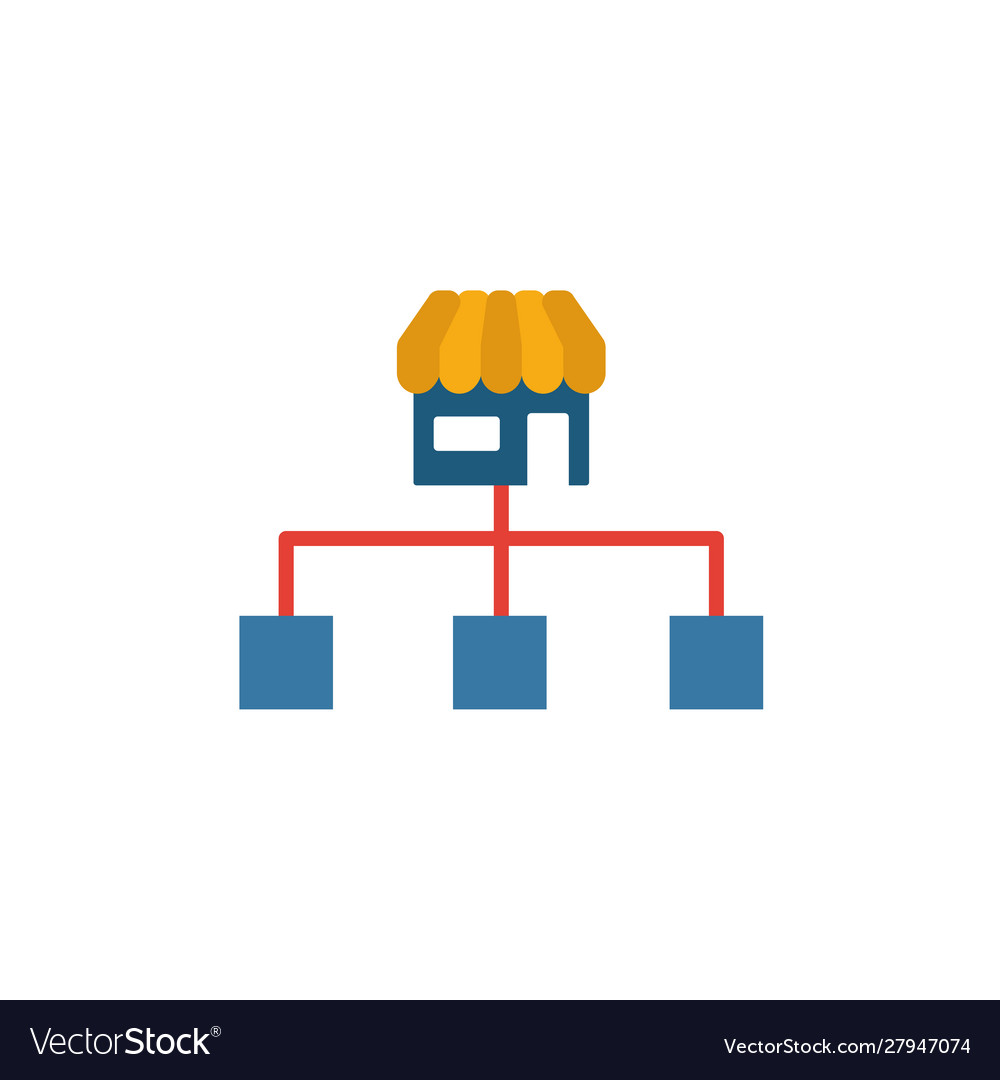 Market segmentation icon simple flat element from vector image Market segmentation icon simple flat element from