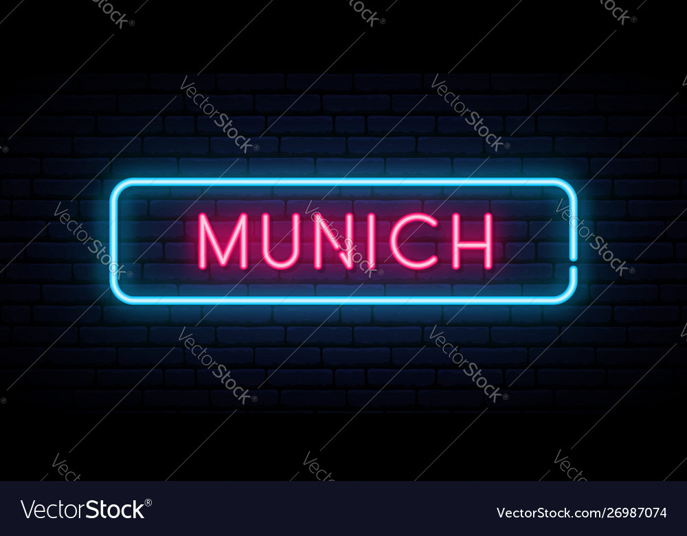 Münchner Neonzeichen helllicht signboard banner