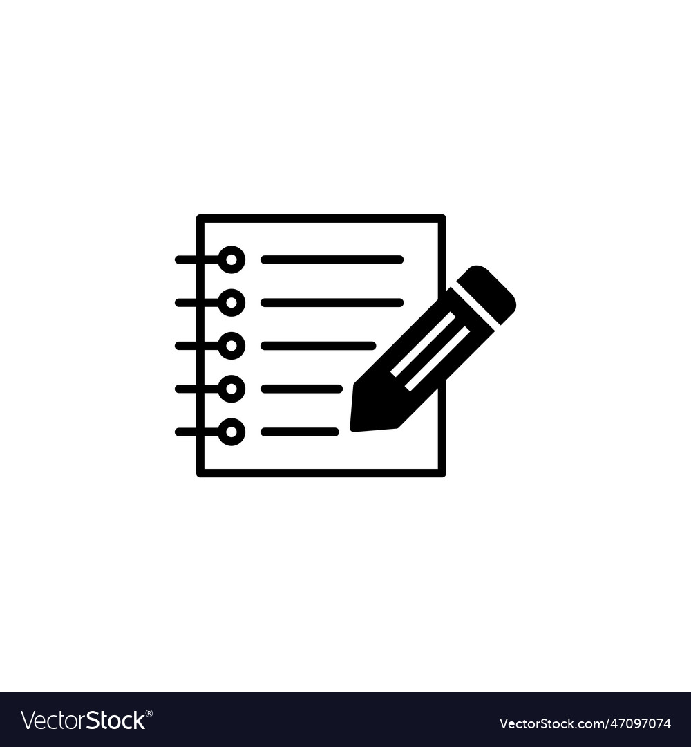 Note icon notepad vector image Note icon notepad
