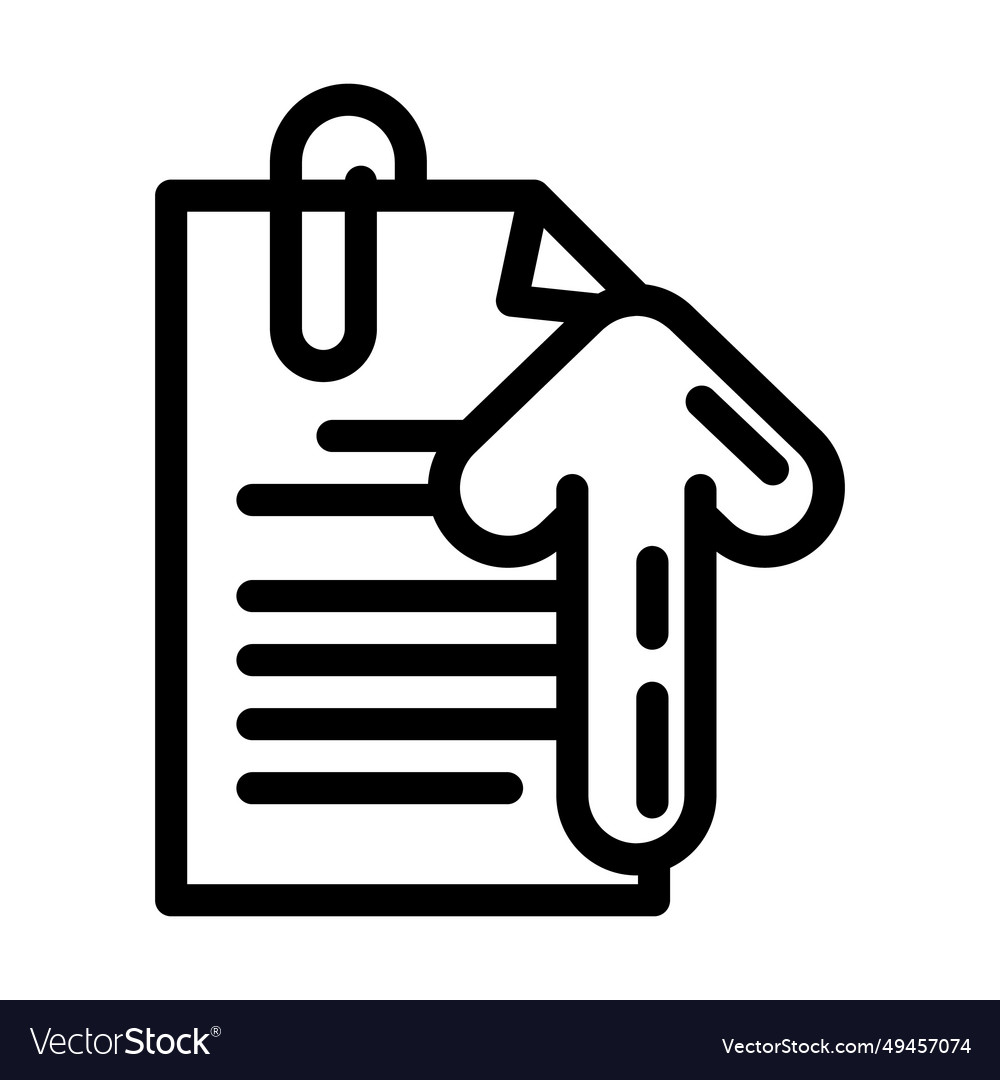 Paperclip attached file line icon