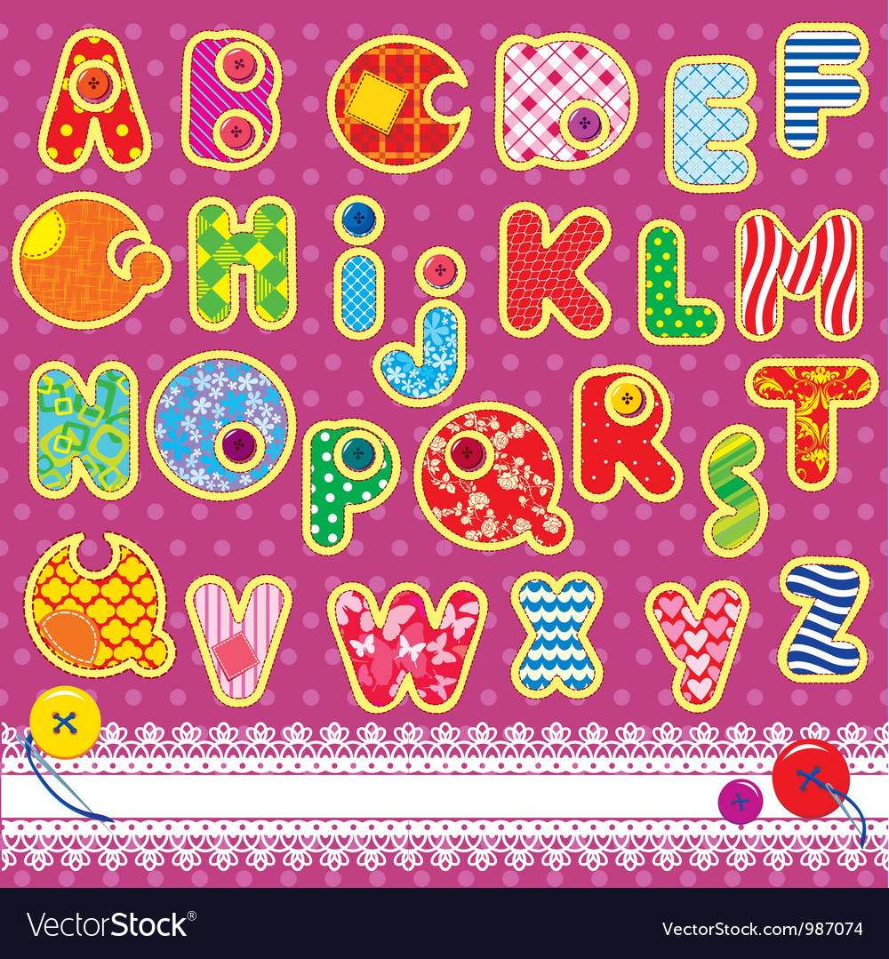 Patchwork abc alphabet