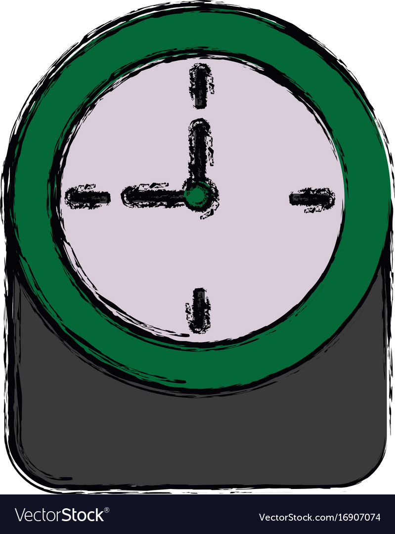 Round clock time hour timer decoration element