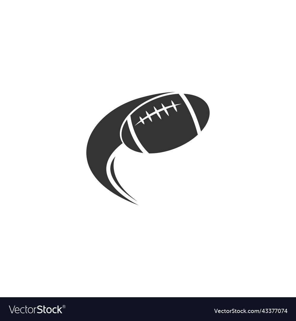 Rugby ball icon logo design Royalty Free Vector Image