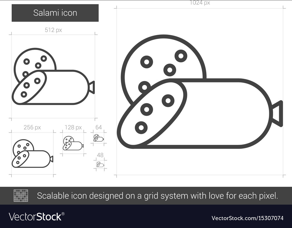 Salami line icon