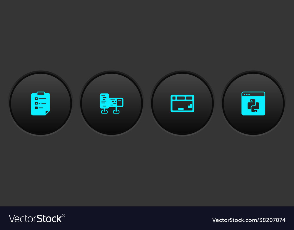 Set clipboard with checklist computer monitor vector image Set clipboard with checklist computer monitor